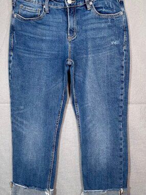 Dear John Denim Classic Mid Rise Cropped Straight Leg Jeans Size 31